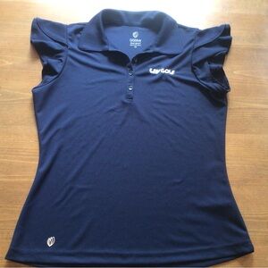 Women's Navy LIV Golf Polo Shirt luxe sport